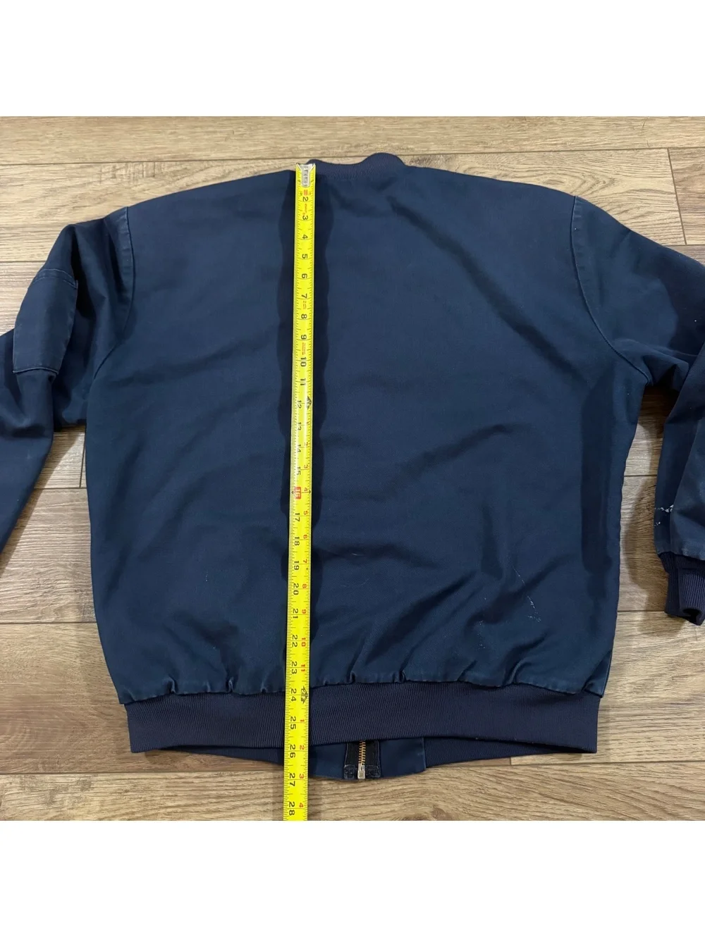 Vtg 90s Cintas Navy Quilted Lined Work Bomber Jacket L-RG